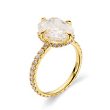 Cushion-Cut Moissanite Ice-Flake Cut Ring 10K/14K/18K Gold Classic Design Sparkling Engagement & Wedding Jewelry Gift