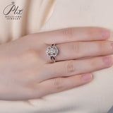 Butterfly Emerald Cut Moissanite Double Band Ring Women Only Gifts For Festivals And Anniversaries