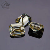 Wholesale Price Moissanite Stone Emerald Cut D Color Blue Green  VVS1 with GRA Certificate 0.5ct-10ct Gemstones