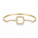 Moissanite Round Cut Multi Style Lock Design Bracelet Premium Radiant Jewelry Versatile Lock Trendy Bracelet Popular Gift Idea