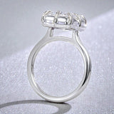 Radiant Cut Ring with 5CT D Color Moissanite Diamond 10k 14k 18K Gold Plated 925 Silver for Women Man Engagement Wedding Jewely