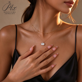 Lab Grown Diamond Necklace 14K/18K Gold Oval Shape 2/3ct DEF Color Pendant Hypoallergenic Direct from Factory Daily & Office Wear Perfect Gift