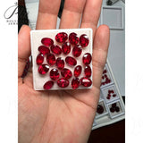 0.21-25.5CT Multi-Size Loose Oval-Shaped Lab-Grown Ruby DIY Exquisite Jewelry Raw Material