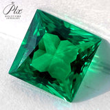 Multi-Size Princess-Cut Lab-Grown Colombian Emerald Wholesale Which Can Be Used As DIY Jewelry Raw Materials Such As Rings Earrings Necklaces Etc