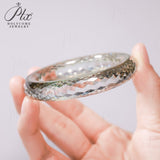 Customized Moissanite Gemstone Bangles Round D Color Full Size Fine Fashion Elegant for Woman Man Anniversary Party Gift Charms