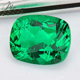 Bulk Wholesale Fat Rectangular Colombian Man-Made Cultivated Emeralds Multiple Sizes Can Be Used As DIY Jewelry Raw Materials