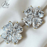 2.4ct Heart Cut Moissanite Earrings White Gold Yellow Gold Romantic Fine Jewelry Gift for Her Valentine Wedding Anniversary