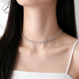 Lab Grown Diamond Necklace Super Sparkling New Design 10K White Gold D VVS IGI‑Certified Unique Design Thick Chain Necklace for Women Factory Direct Sale Ideal Gift for Gifting