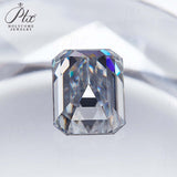 Wholesale Price Moissanite Stone Emerald Cut D Color Blue Green  VVS1 with GRA Certificate 0.5ct-10ct Gemstones
