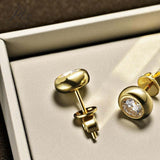 1CT Round Moissanite Diamond Stud Earrings for Women S925 Sterling Silver Earring Wedding Party Fine Jewelry