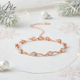 Moissanite Curve Wave Bracelet Adjustable Chain Chic Women’s Jewelry Subtle Sparkle Minimal Design Everyday Wear