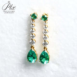 Custom Earrings Lab Grown Gemstones Pear Shape 925 Silver Anniversary Birthday Gift Hypoallergenic No Fade Factory Outlet Charm