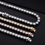 6.5mm Tennis Bracelet/Necklace Exquisite D-Color Moissanite Unisex Elegant Jewelry Anniversary Gift Allergy-Resistant