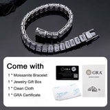 4*6mm Emerald Cut Moissanite Bracelets For Women Man S925 Silver Lab Diamond Bracelet Wedding Party Fine Jewelry