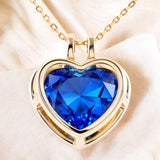 Heart Shaped Bezel Set Necklace 925 Sterling Silver 10K/14K/18K Gold Exquisite Lab Grown Gemstone As An Anniversary Gift