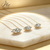 IGI Certificate Lab Grown Diamond Necklace 10K/14K/18K Gold Marquise Shape 1/2/3ct D Color Pendant Hypoallergenic Direct from Factory Daily & Office Wear Perfect Gift