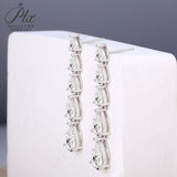 Pear-shaped Earrings Set with D/VVS Grade Moissanite & Colored Gemstones  This Jewelry Is An Ideal Choice for Party Gifts