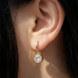 Lab Grown Diamond Earrings Exquisite New Arrival Design Round Cut 2ct DEF VS 10K/14K/18K Solid Yellow Gold Minimalist for Women Hypoallergenic Versatile