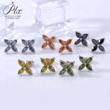 925 Sterling Silver with Hearts and Arrows Cut D Color VVS1  Moissanite Marquise Earrings  GRA Certificate Daily Wear