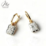 Lab Grown Diamond Earrings Exquisite New Arrival Design 10K/14K/18K Solid Yellow Gold Radiant Cut 2ct DEF VVS Minimalist for Women Hypoallergenic Versatile