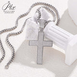 Dazzling Moissanite Hip-hop Cross Necklace - Hypoallergenic Choice for Easter Gifting to Family For Both Men and Women
