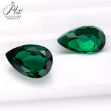 0.35-3.54ct Loose Multi-Size Pear-Shaped Zambian Emeralds Are Hypoallergenic Providing Excellent Raw Materials For Designing DIY Christmas Gift Hair Accessories