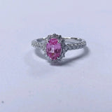 Gemstones Ring Oval Cut Lab Grown Ruby Sapphire Columbia Padparadscha 925 Silver Anniversary Gifts Charms Jewelry for Woman