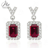 Customized Earrings Emerald Princess Ruby Sapphire Colombia Padparadscha S925 Styles Ear Studs for Thanksgiving Christmas Gift