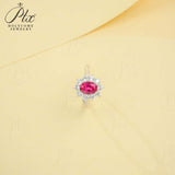 Gemstones Ring Oval Cut Lab Grown Ruby Sapphire Columbia Padparadscha 925 Silver Anniversary Gifts Charms Jewelry for Woman