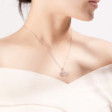 Moissanite Necklace Sunflower Pendant Multicolor Round Cut 1ct Women Wedding Party Engagement Special Gifts Charms Fine Jewelry