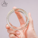 Customized Moissanite Gemstone Bangles Round D Color Full Size Fine Fashion Elegant for Woman Man Anniversary Party Gift Charms
