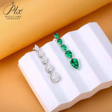 Pear-shaped Earrings Set with D/VVS Grade Moissanite & Colored Gemstones  This Jewelry Is An Ideal Choice for Party Gifts