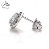 Pear Cut Moissanite Halo Stud Earrings Women Only Gifts For Festivals And Anniversaries