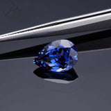 High-Quality Multi-Size Loose Pear Lab-Grown Sapphires Anti-Allergy DIY Jewelry Crafting Materials