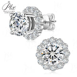Moissanite 12 Colors Diamond Screw Back 2 in 1 Stud Earrings Multi Color 0.5-1ct Women 925 Silver New Fine Jewelry Wedding Jewel
