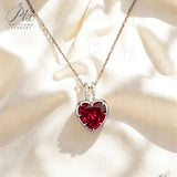 Heart Shaped Bezel Set Necklace 925 Sterling Silver 10K/14K/18K Gold Exquisite Lab Grown Gemstone As An Anniversary Gift