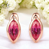 1CT Marquise Earrings D Color Moissanite/Ruby/Colombian 10k 14k S925 Plated Gold Ear Stud for Woman Engagement Christmas Party