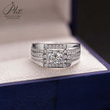 Round Moissanite Half-Eternity Ring for Men Only Gifts For Festivals And Anniversaries