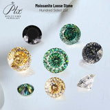 Moissanite Loose Stone Multicolor Primary Color Round Shape Hundred Sided Cut with GRA Certificate Jewelry Rings Earrings Making