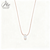 10K 14K 18K Yellow Gold Snake Chain Necklace 2CT Pear Cut Lab Diamond Pendant Necklace Custom Birthday Anniversary Gift