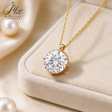 Lab Grown Diamond Necklace 18K Gold Pear Round Oval Princess Shape 1.5ct D Color Pendant Hypoallergenic Direct from Factory Daily & Office Wear Perfect Gift