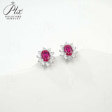 0.8-1.5CT Lab Grown Gemstone Stud Earrings 925 Sterling Silver Material Screw Back Design Suitable for Halloween/Christmas Gifts