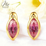 1CT Marquise Earrings D Color Moissanite/Ruby/Colombian 10k 14k S925 Plated Gold Ear Stud for Woman Engagement Christmas Party