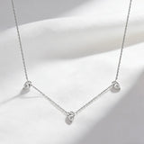 Tri-Pear Necklace with 3CT D Color Pear-shaped Moissanite S925 Plated White Yellow Rose Gold Chain Engagement Chrisrmas Daily