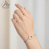 Moissanite Round Cut Multi Style Lock Design Bracelet Premium Radiant Jewelry Versatile Lock Trendy Bracelet Popular Gift Idea