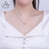 The Infinite Love Series 925 Silver Necklace Moissanite Round Cut VVS1 Pendant Luxury Jewelry for Women