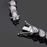 Pear Cut Engagement Moisssanite Tennis Necklace 925 Sterling Silver Jewelry Lady‘s Moisssanite Diamond Chain for Women