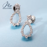 Multi-Moissanite Pear-Shaped Dangle Earrings
