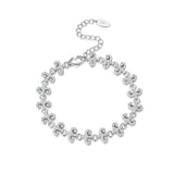 925 Sterling Silver Exquisite Letter Bracelet with 1-1.2mm Moissanite D color clarity ideal as a gift for festival celebration