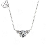 Moissanite Necklace 925 Silver with VVS1 Clarity Multiple Styles Available High-Quality Sparkling Jewelry for Women’s Events